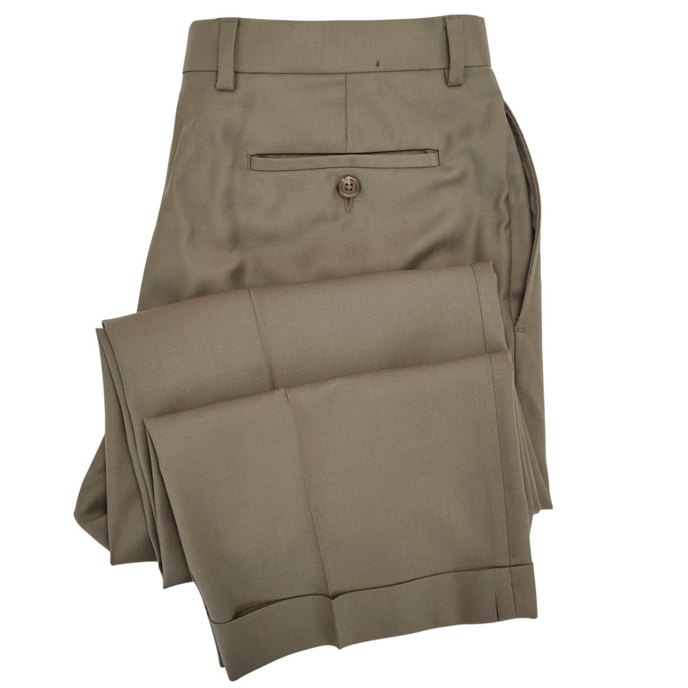 Lauren Ralph Lauren‎ Mens 34x30 Tan Cashmere Wool Pants Pleated  FITS 33 x 29.5